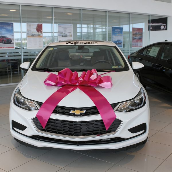 30-inch car ribbon –Rose red