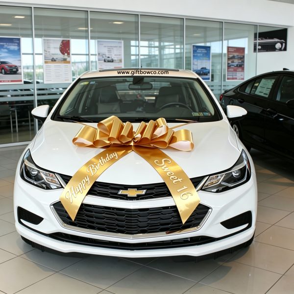 30 Inch “Sweet 16” Car Bows-Gold-Style A