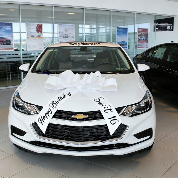 30 Inch “Sweet 16” Car Bows-White-Style A