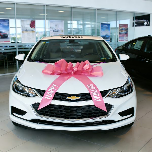 30 Inch “Happy Birthday” Car Bows-Pink-Style C