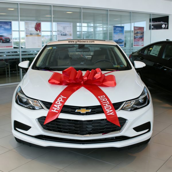 30 Inch “Happy Birthday” Car Bows-Red-Style C