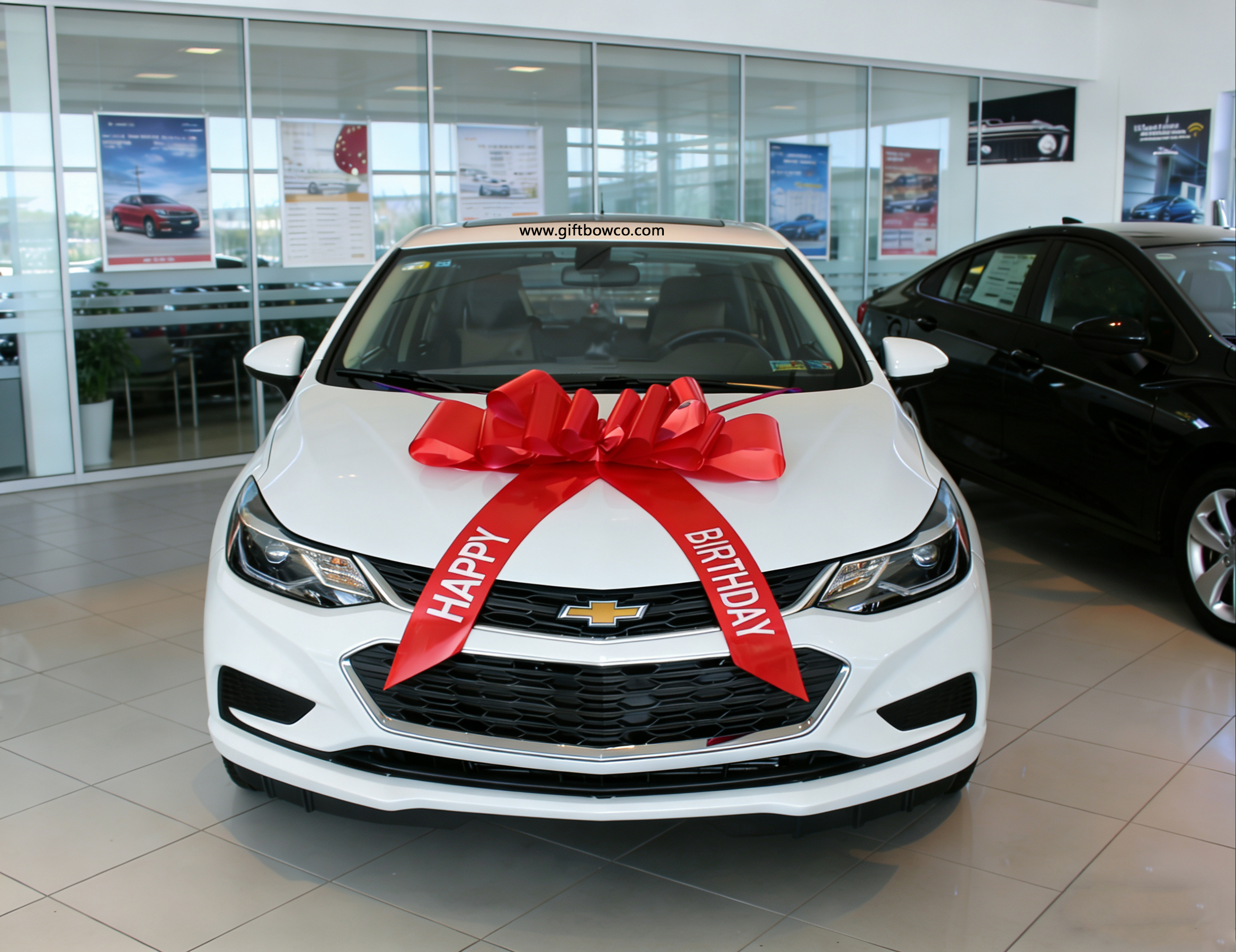 30 Inch “Happy Birthday” Car Bows-Red-Style C